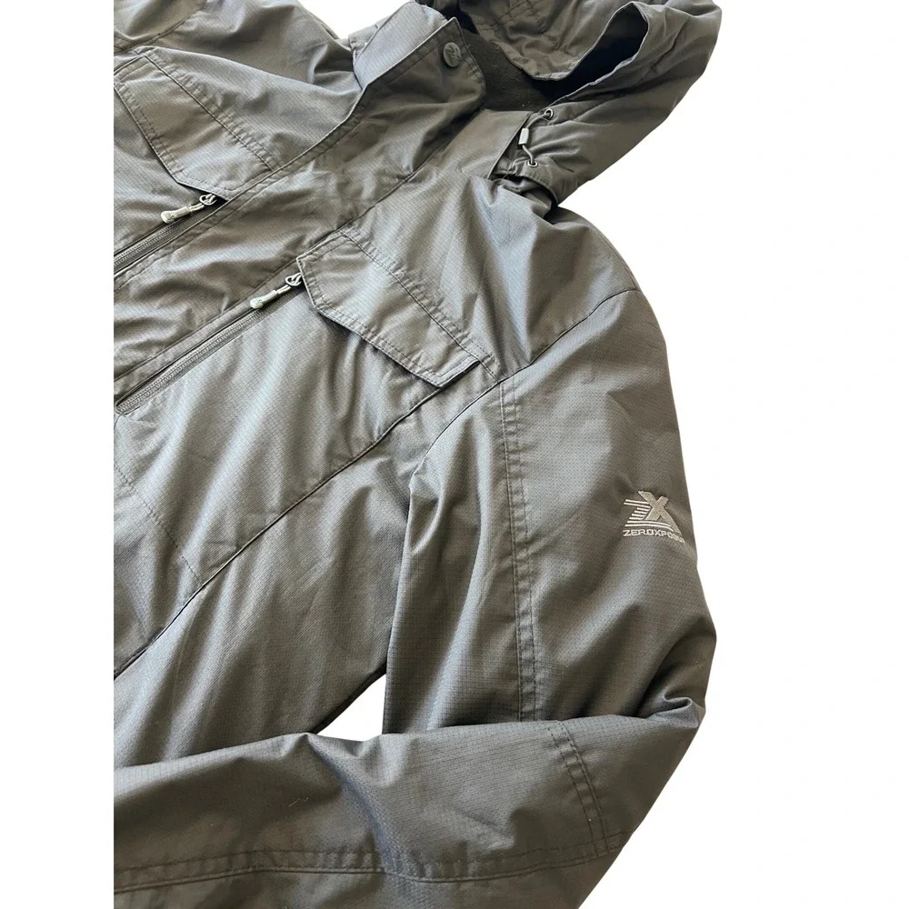ZeroXposur Men's Black Hooded Full Zip Water Resistant Jacket‎ Size S